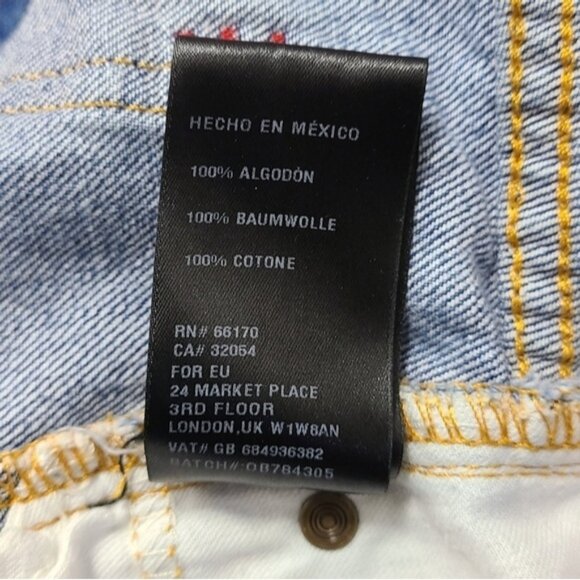 Bdg Blue Boyfriend Low-rise Distressed Jeans Shorts Women's Size 28 - Picture 8 of 10